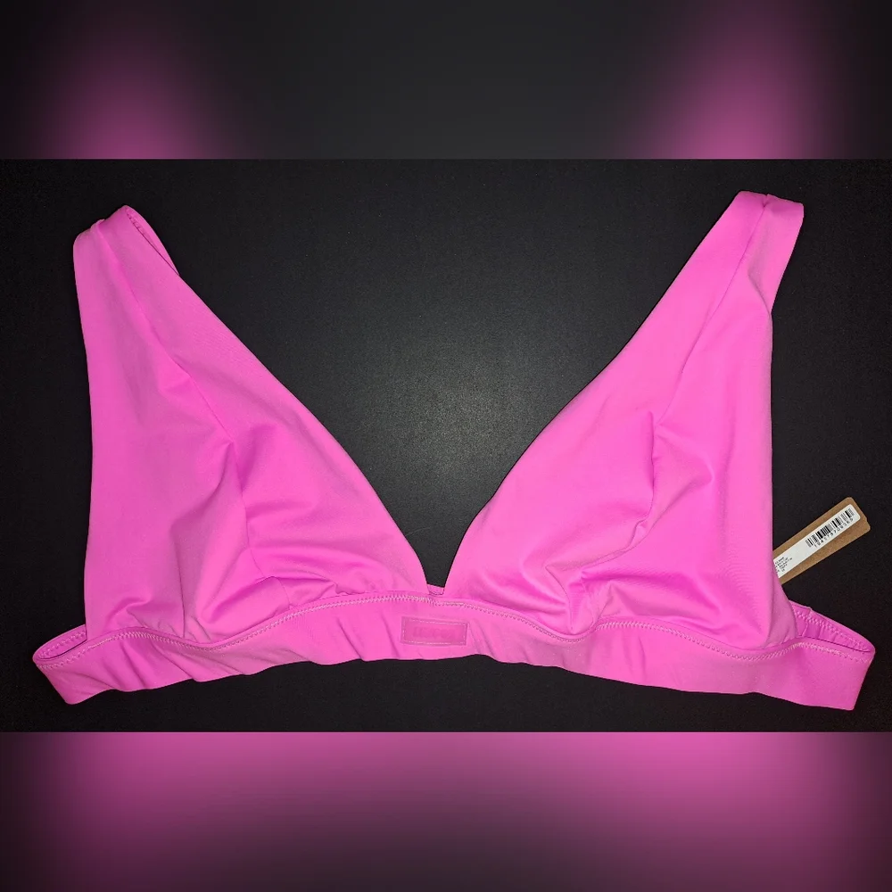 ⛱️NWT SKIMS 2 Piece Swim Plunge top Mid Waist Bikini Set Pink TAFFY 🩷 26 28 4X